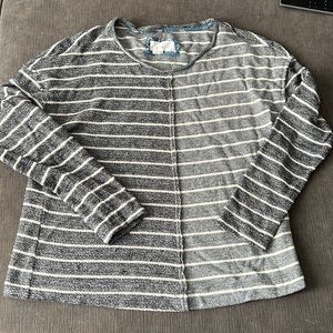 Gray striped Anthropologie sweater